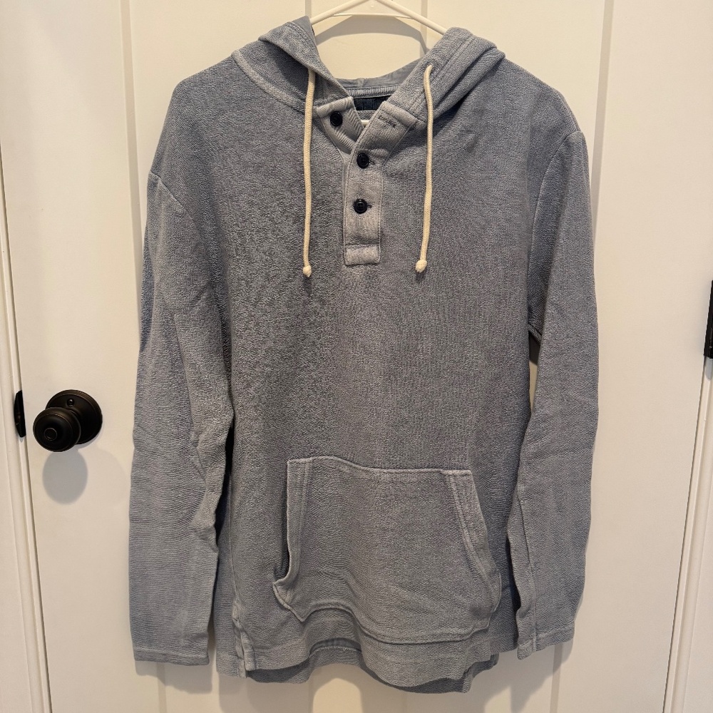 American Eagle Hoodie - Blue Waffle Woven - X-Small